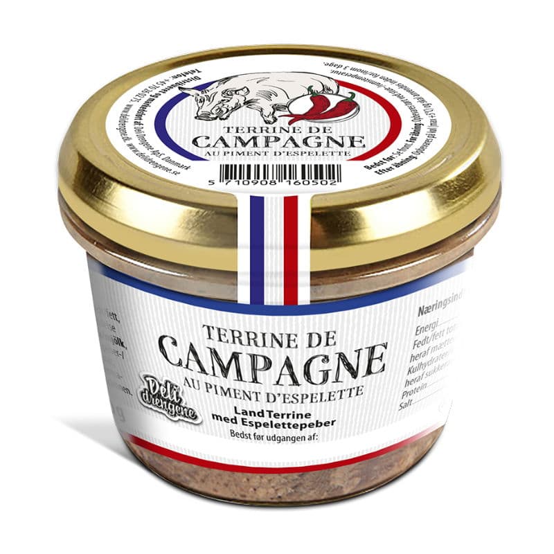 Country Terrine M/ Espelette Peber Dd 180g