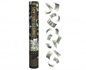 Konfettirør Dollars / 40 Cm
